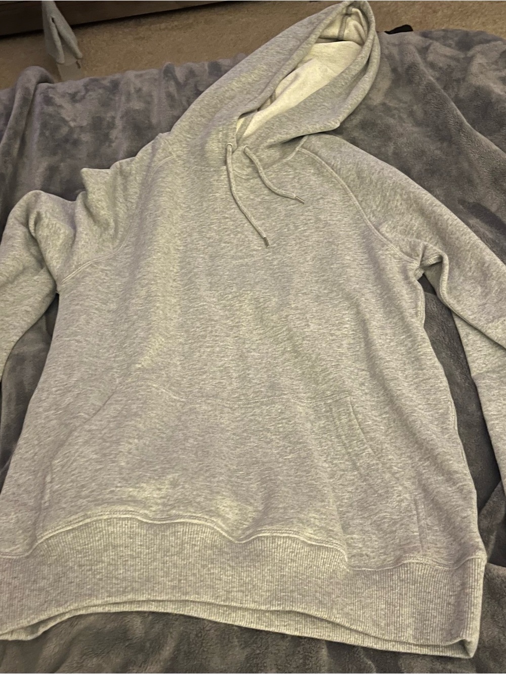 Classic Heather Gray Pullover Hoodie (S)